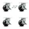 Service Caster 6 Inch Heavy Duty Phenolic Wheel Caster Set with Brakes and Swivel Locks, 4PK SCC-KP92S630-PHR-SLB-BSL-4 - alternate 1